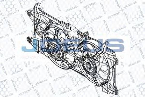 JDEUS EV847500 Вентилятор, охолодження двигуна