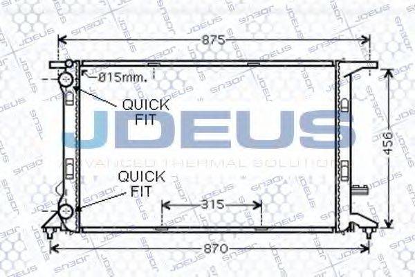 JDEUS 001M23 Радіатор, охолодження двигуна