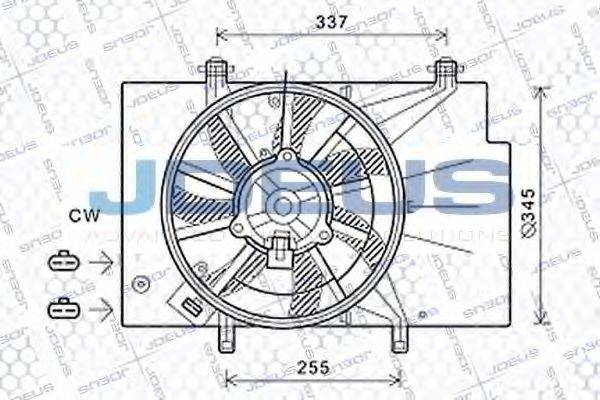 JDEUS EV12M360 Вентилятор, охолодження двигуна