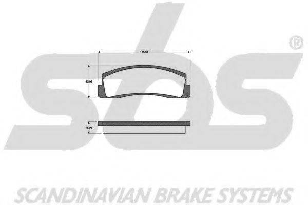 SBS 1501222310 Комплект гальмівних колодок, дискове гальмо