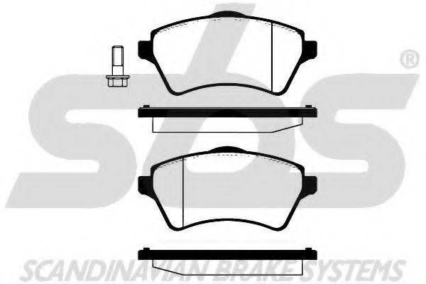 SBS 1501224023 Комплект гальмівних колодок, дискове гальмо
