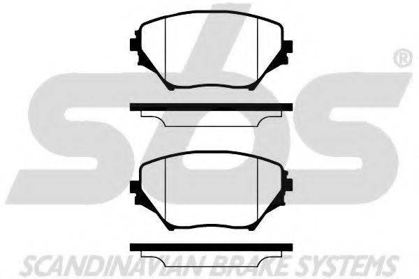 SBS 1501224555 Комплект гальмівних колодок, дискове гальмо