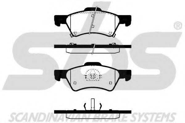 SBS 1501229320 Комплект гальмівних колодок, дискове гальмо