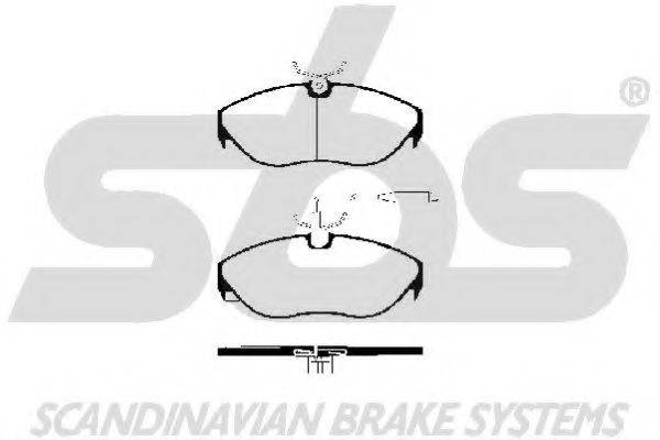 SBS 1501229974 Комплект гальмівних колодок, дискове гальмо