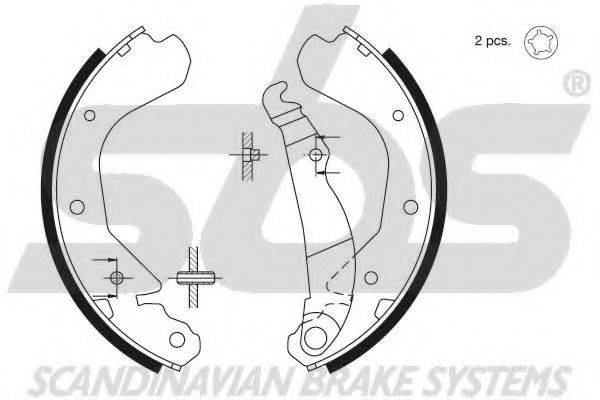 SBS 18492736409 Комплект гальмівних колодок