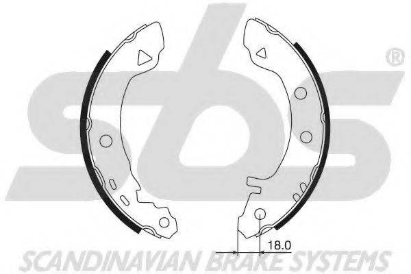SBS 18492710523 Комплект гальмівних колодок