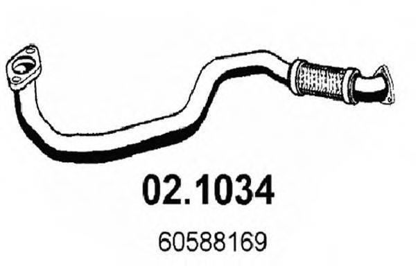ASSO 021034 Труба вихлопного газу