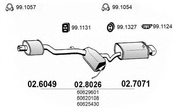 ASSO 026049 Середній глушник вихлопних газів