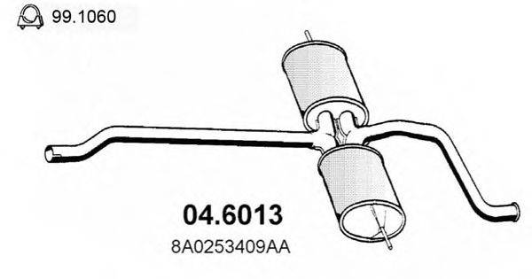 ASSO 046013 Середній глушник вихлопних газів