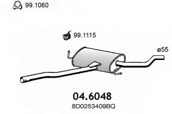 ASSO 046048 Середній глушник вихлопних газів