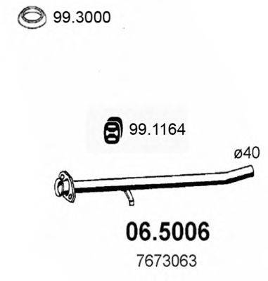 ASSO 065006 Труба вихлопного газу