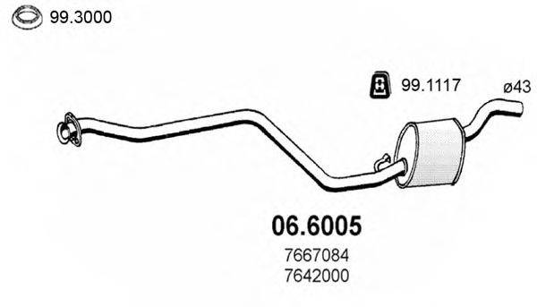 ASSO 066005 Середній глушник вихлопних газів