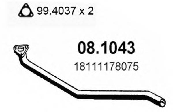 ASSO 081043 Труба вихлопного газу