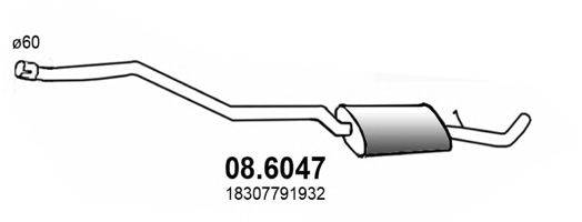 ASSO 086047 Середній глушник вихлопних газів