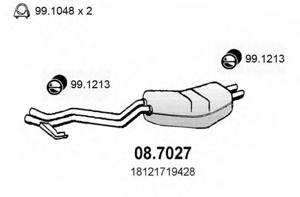 ASSO 087027 Глушник вихлопних газів кінцевий