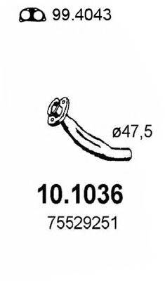 ASSO 101036 Труба вихлопного газу
