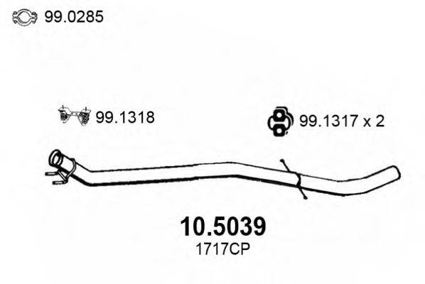 ASSO 105039 Труба вихлопного газу