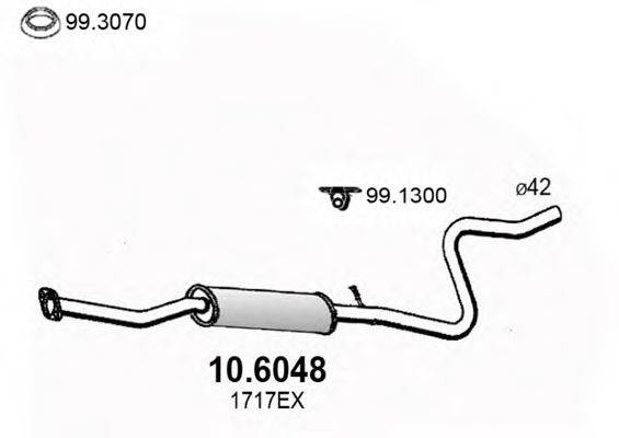 ASSO 106048 Середній глушник вихлопних газів