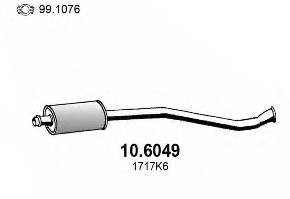 ASSO 106049 Середній глушник вихлопних газів