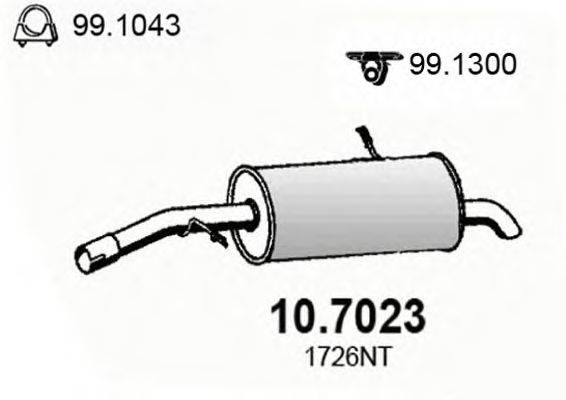 ASSO 107023 Глушник вихлопних газів кінцевий