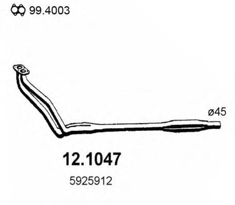 ASSO 121047 Труба вихлопного газу