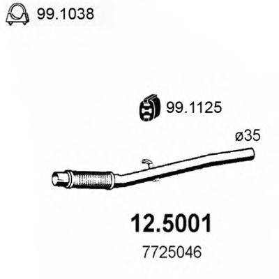 ASSO 125001 Труба вихлопного газу