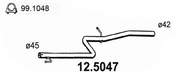 ASSO 125047 Труба вихлопного газу