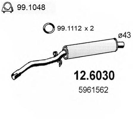 ASSO 126030 Середній глушник вихлопних газів