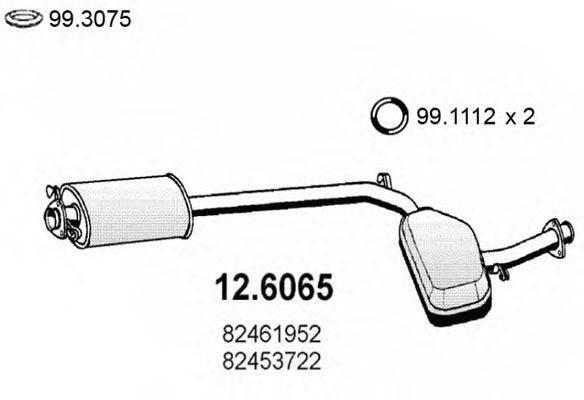 ASSO 126065 Середній глушник вихлопних газів