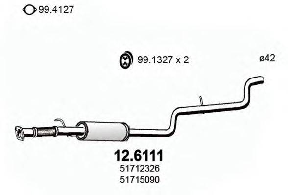 ASSO 126111 Середній глушник вихлопних газів