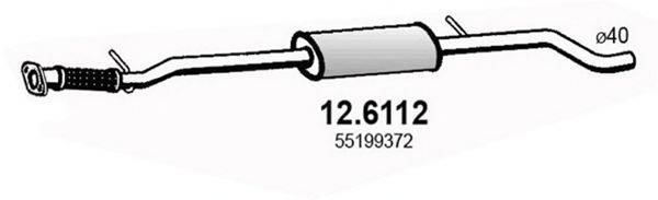 ASSO 126112 Середній глушник вихлопних газів