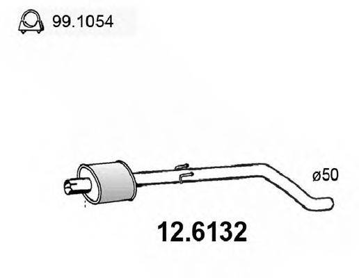 ASSO 126132 Середній глушник вихлопних газів