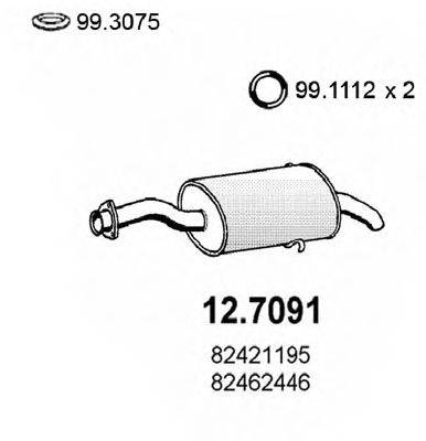 ASSO 127091 Глушник вихлопних газів кінцевий