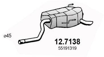 ASSO 127138 Глушник вихлопних газів кінцевий