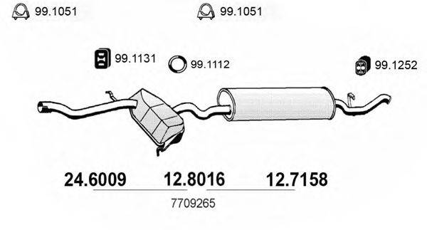 ASSO 127158 Глушник вихлопних газів кінцевий