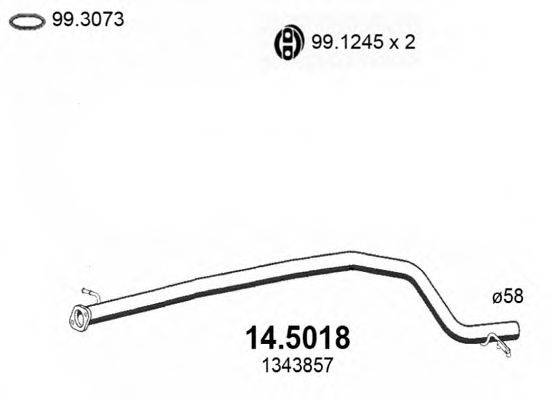 ASSO 145018 Труба вихлопного газу