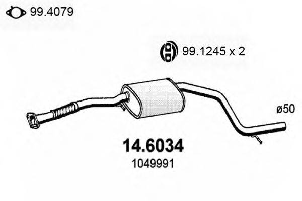 ASSO 146034 Середній глушник вихлопних газів