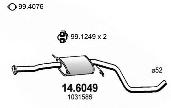 ASSO 146049 Середній глушник вихлопних газів