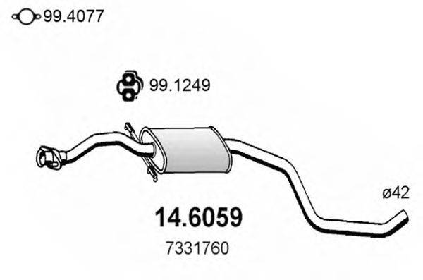 ASSO 146059 Середній глушник вихлопних газів