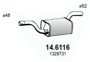 ASSO 146116 Середній глушник вихлопних газів