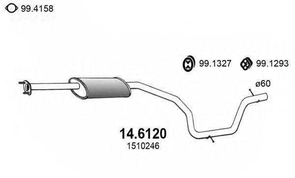 ASSO 146120 Середній глушник вихлопних газів