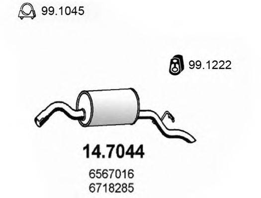ASSO 147044 Глушник вихлопних газів кінцевий