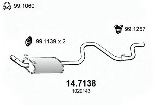 ASSO 147138 Глушник вихлопних газів кінцевий