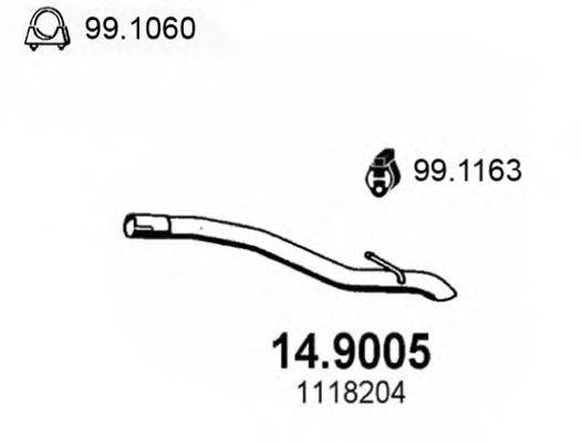 ASSO 149005 Труба вихлопного газу