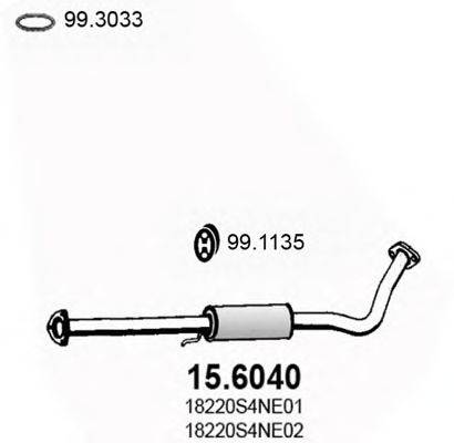 ASSO 156040 Середній глушник вихлопних газів