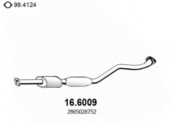 ASSO 166009 Середній глушник вихлопних газів