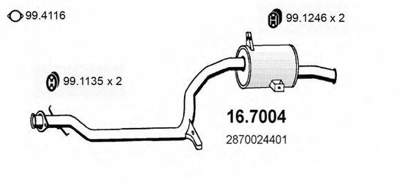 ASSO 167004 Глушник вихлопних газів кінцевий