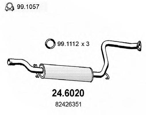 ASSO 246020 Середній глушник вихлопних газів