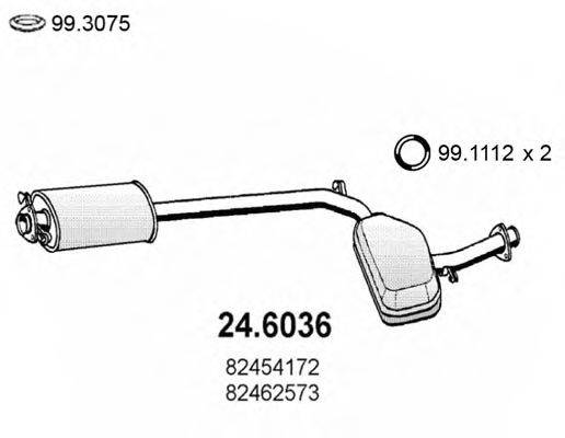 ASSO 246036 Середній глушник вихлопних газів