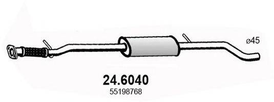 ASSO 246040 Середній глушник вихлопних газів